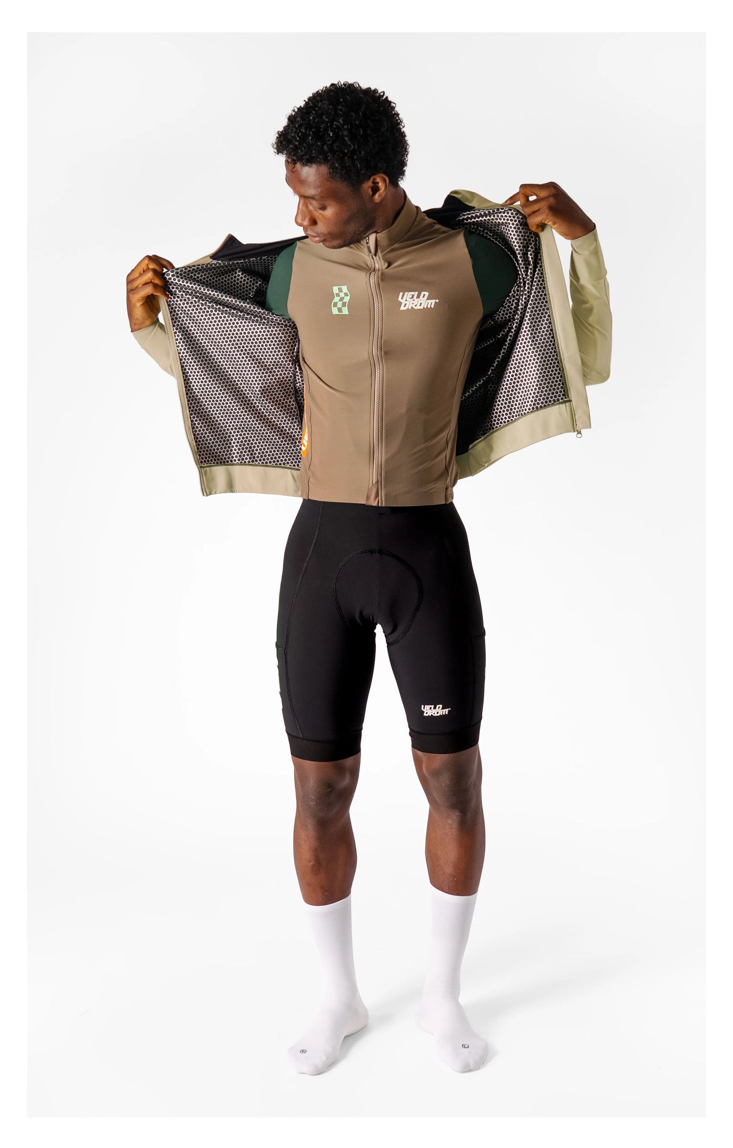 VELODROM RaceDay Halo Jacket 3.0 - Beige/Fade Pink