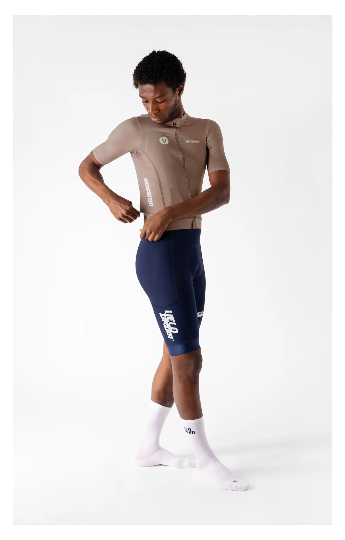 VELODROM RaceDay Subtle 3.0 Cycling Jersey - Mocka/White