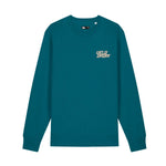 VELODROM Casual Embroided Logo Sweatshirt - Ocean Deep / Gold