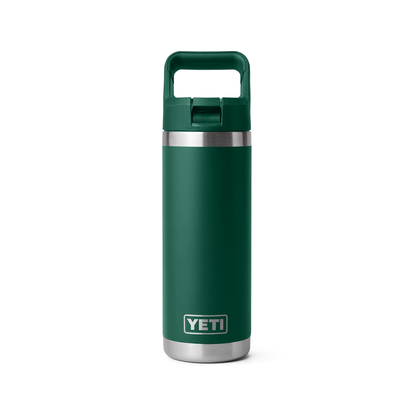 YETI Rambler 18oz/532m Bottle with Straw Cap - Black Forest Green