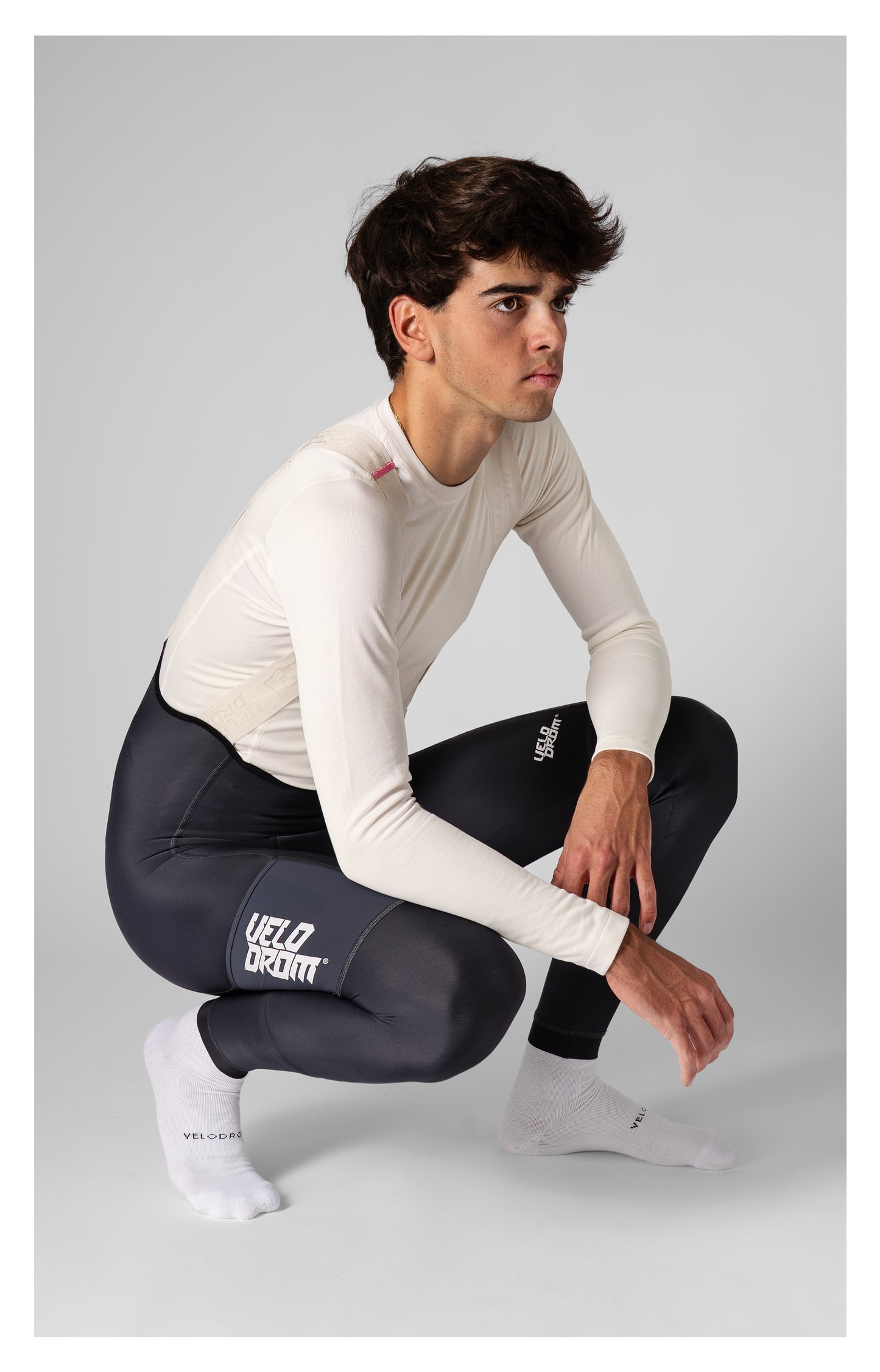 VELODROM RaceDay 3.0 Salopette lunga cargo termica - Grey/White