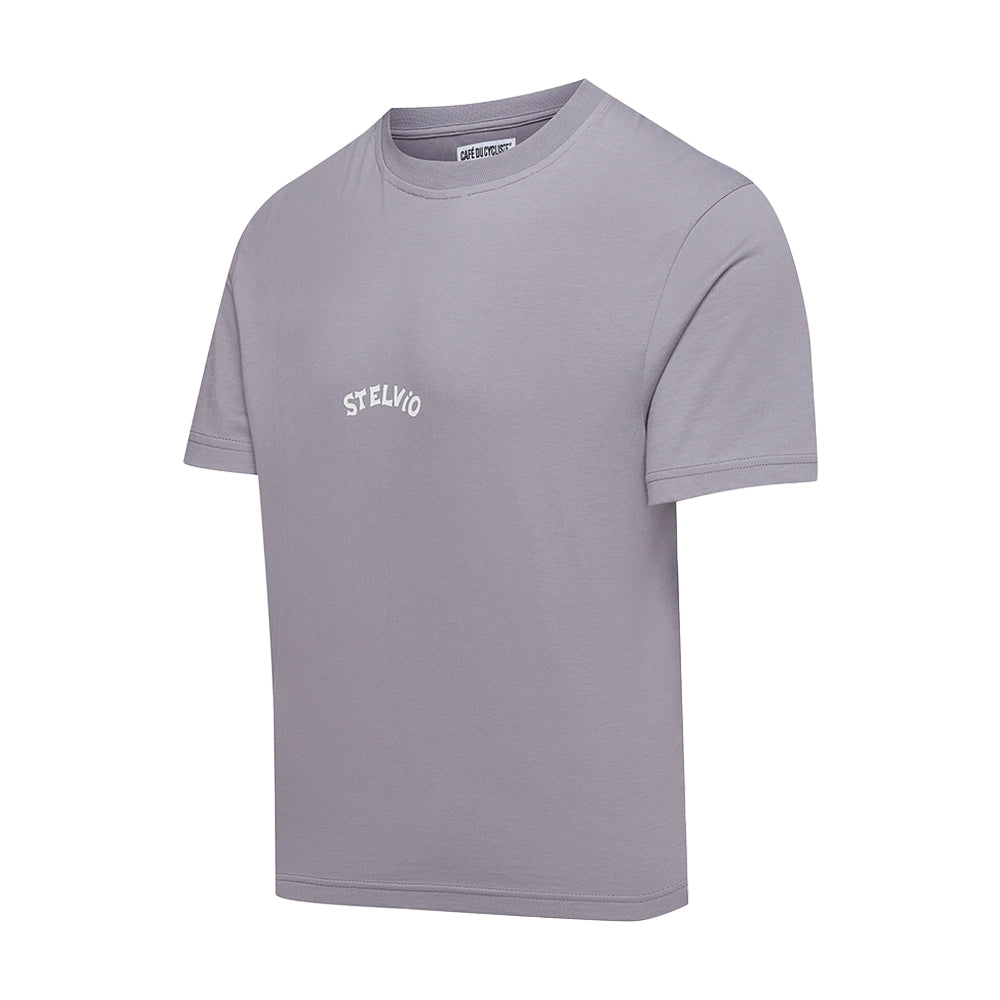 CAFE DU CYCLISTE Col Stelvio T-shirt - Storm Grey-Jerseys-