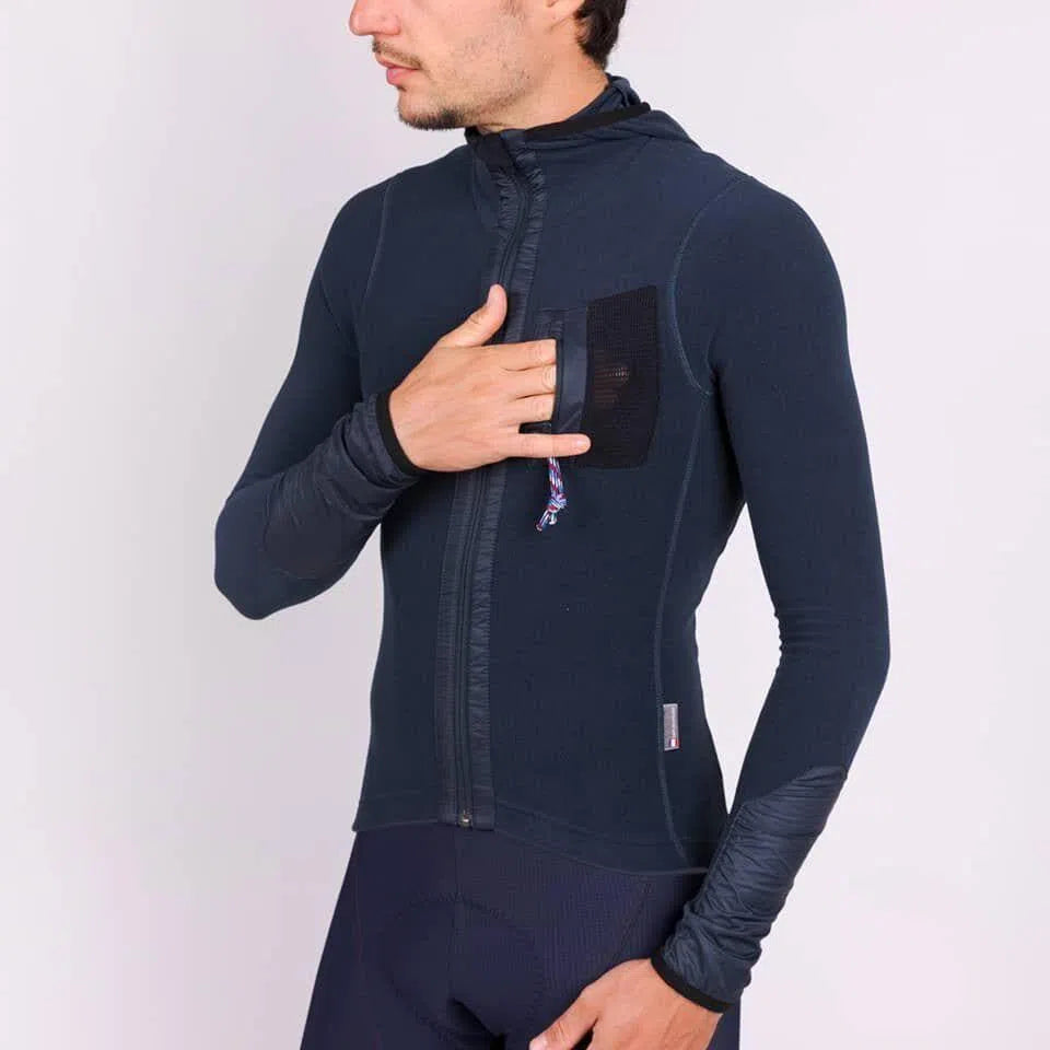 CAFE DU CYCLISTE Ingrid Long Sleeve Jersey - Navy-Long Sleeve Jerseys-