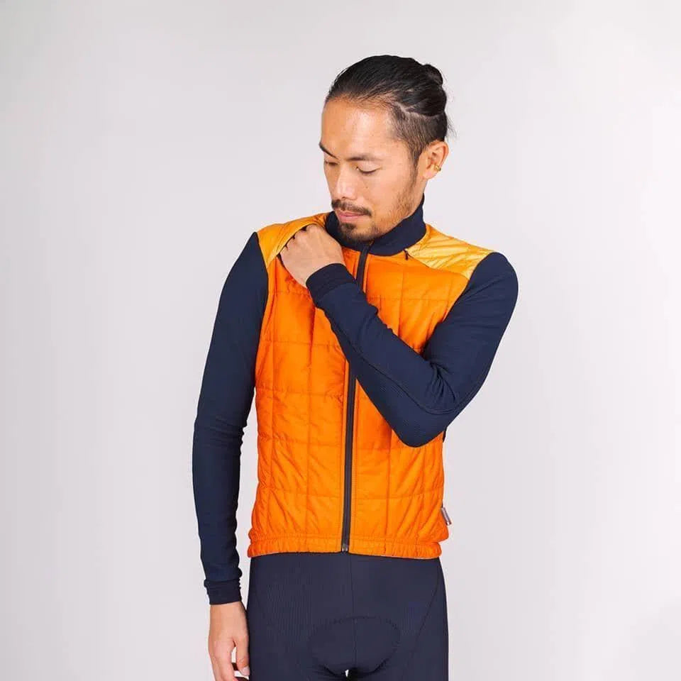 CAFE DU CYCLISTE Leonie Insulated Jacket - Orange-Jackets-