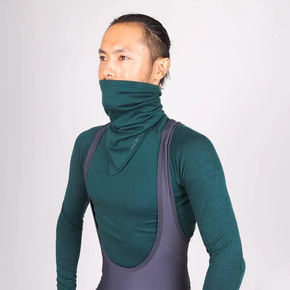 CAFE DU CYCLISTE Loulou Merino Neck Warmer - Alpine Green-Neck Warmers-3700955358191