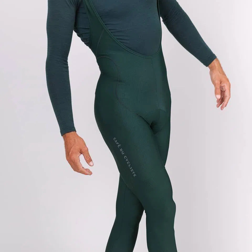 CAFE DU CYCLISTE Marie Winter Bib Tights - Alpine Green-Bib Tights-