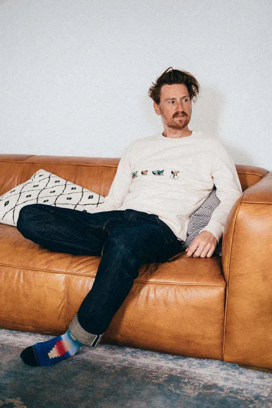 ERSTWHILE Sweatshirt Tête de la Course - Bodacious Beige-Sweatshirts-