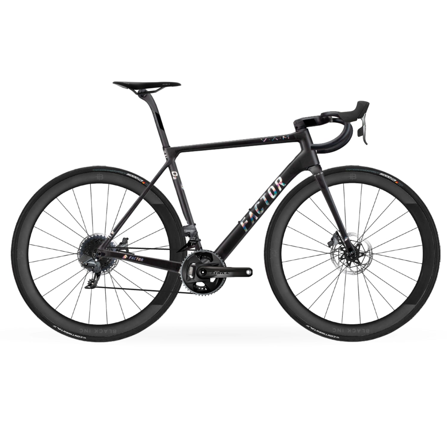 rennrad carbon sram force Factor O2 VAM Komplettes Rennrad Sram Force D1 SchwarzInc Wheels Carbon Chrome