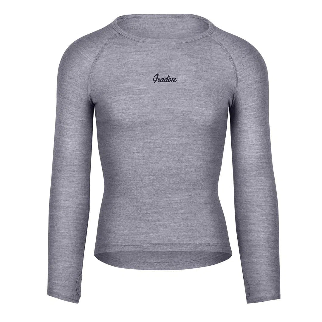 ISADORE Merino Long Sleeve Baselayer - Grey-Baselayers-