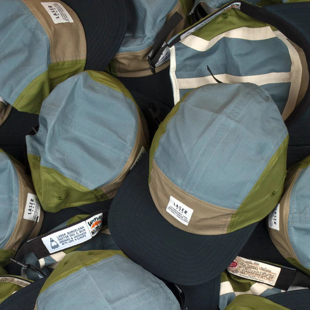 LASER Borne Ripstop Off Cuts Packable Hat Cap - 5 Panel-Caps-80804425