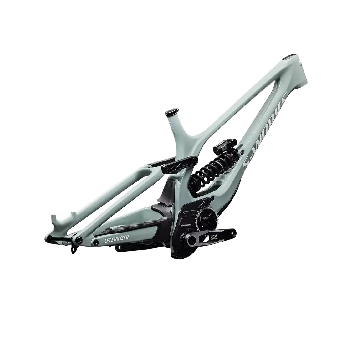 SPECIALIZED Conjunto de cuadro S-Works Demo 11 - Gloss Agave Grey / Metallic White Silver