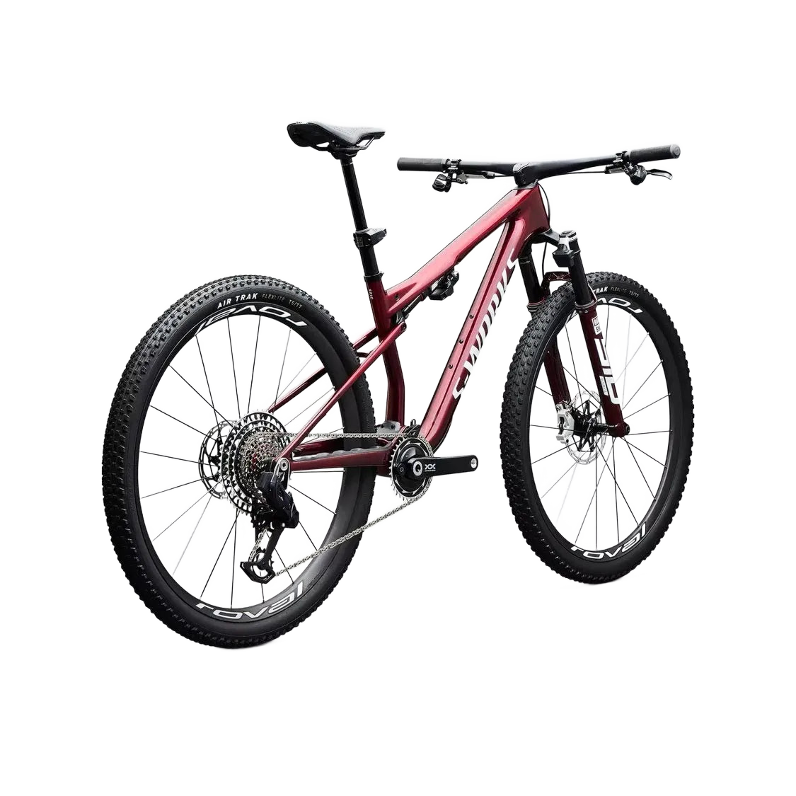 SPECIALIZED S-Works Epic 9 Complete MTB - Gloss Red Tint Over Red Reflex Pearl Edge Fade / Metallic White Silver
