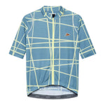 CAFE DU CYCLISTE Mona V2 Cycling Jersey - Deep Water/Naples Yellow
