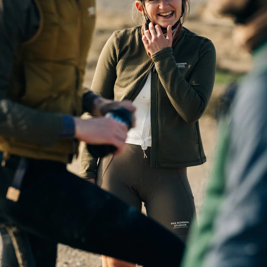 PAS NORMAL STUDIOS ESCAPISM Performance Fleece Zip Jersey - Dark Stone