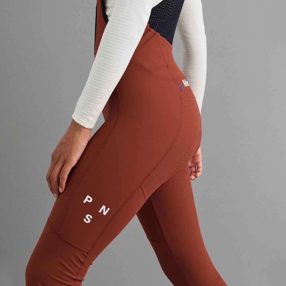 PAS NORMAL STUDIOS Mechanism Deep Winter Women Long Bib AW23 - Mahogany