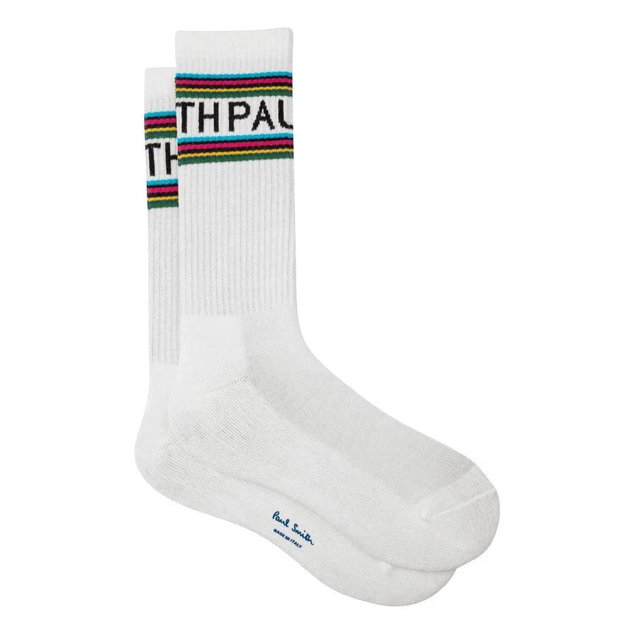 PAUL SMITH Big Logo Sock - Off White-Casual Socks-20657286