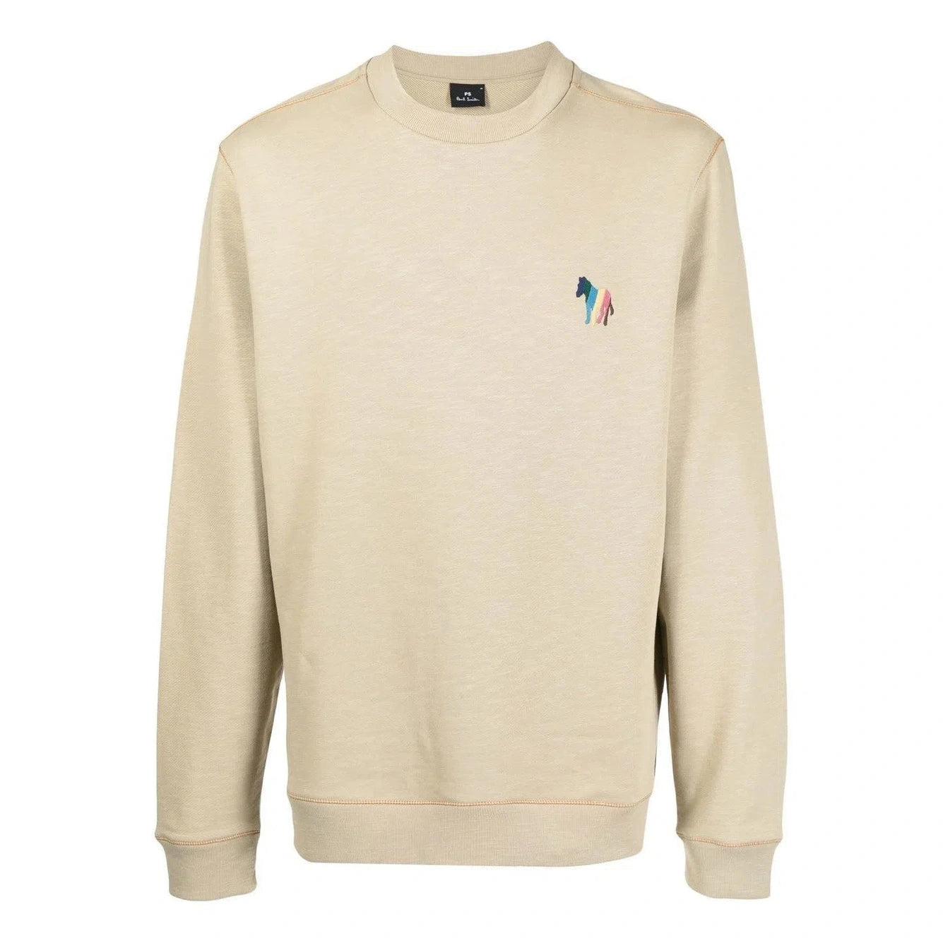 PAUL SMITH Reg Fit Sweatshirt Zebra Logo Stripe - Light Beige