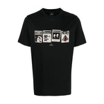PAUL SMITH Tshirt SS Reg Fit Futurismo - Black-T-Shirts-5059674604125