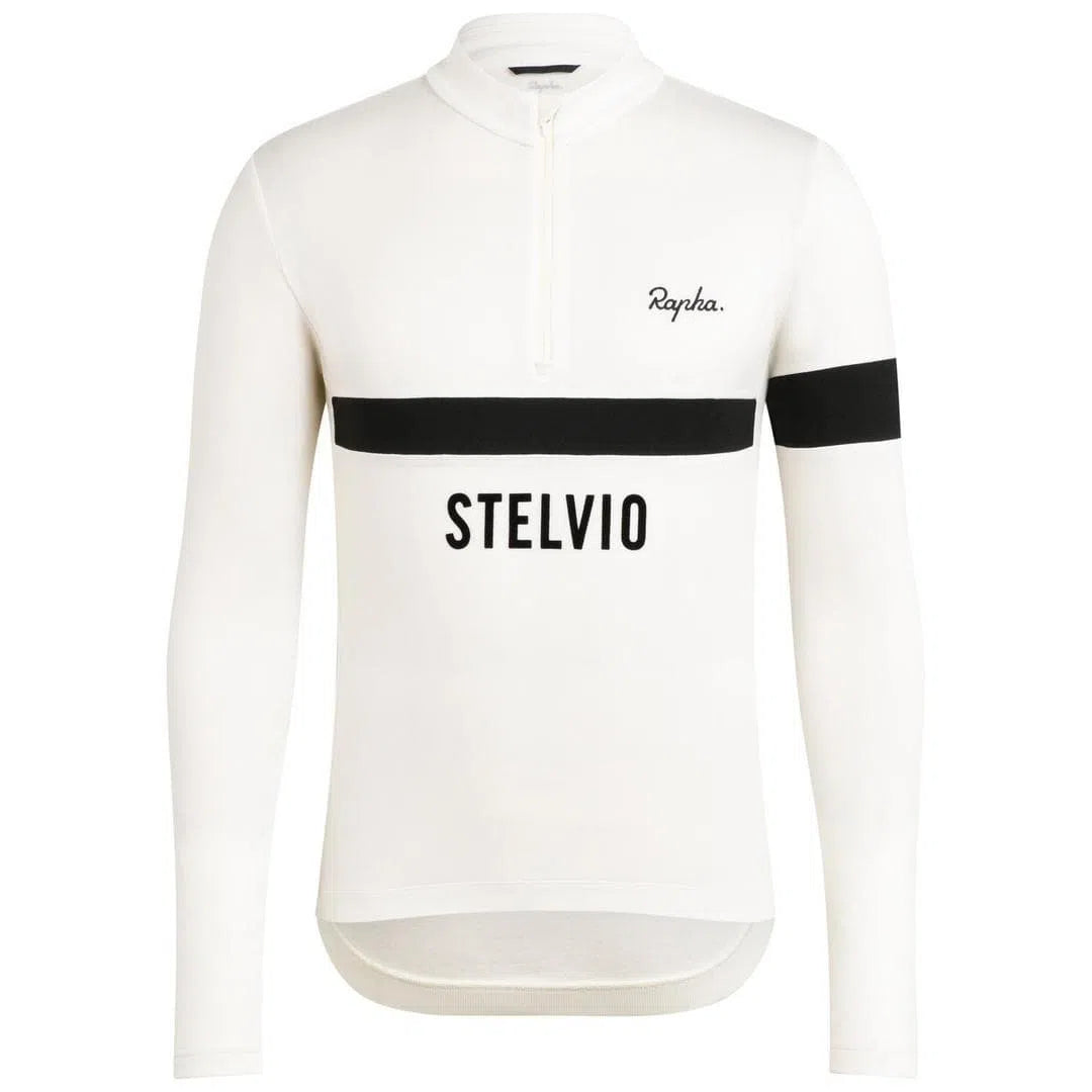 RAPHA Classic Climbs Long Sleeve Jersey White Stelvio Velodrom CC
