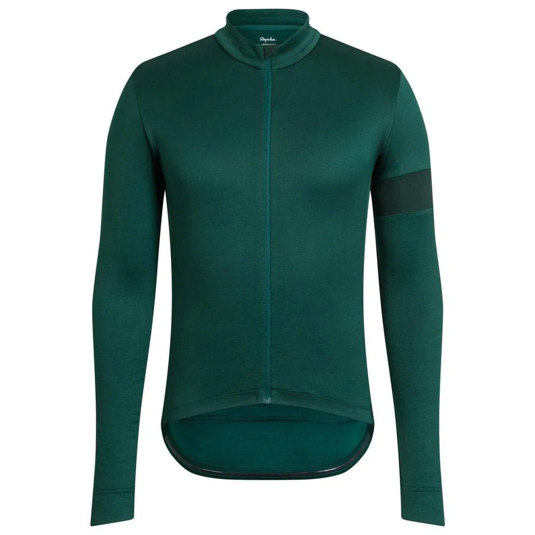 RAPHA Classic Long Sleeve Jersey II - Green BGR – Velodrom CC RAPHA Classic Long Sleeve Jersey II - Green BGR – Velodrom CC