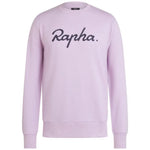 RAPHA Logo Sweatshirt - FOI Lilac/Dark Grey