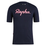 RAPHA Logo T-shirt - Navy/Pink Default Velodrom Barcelona