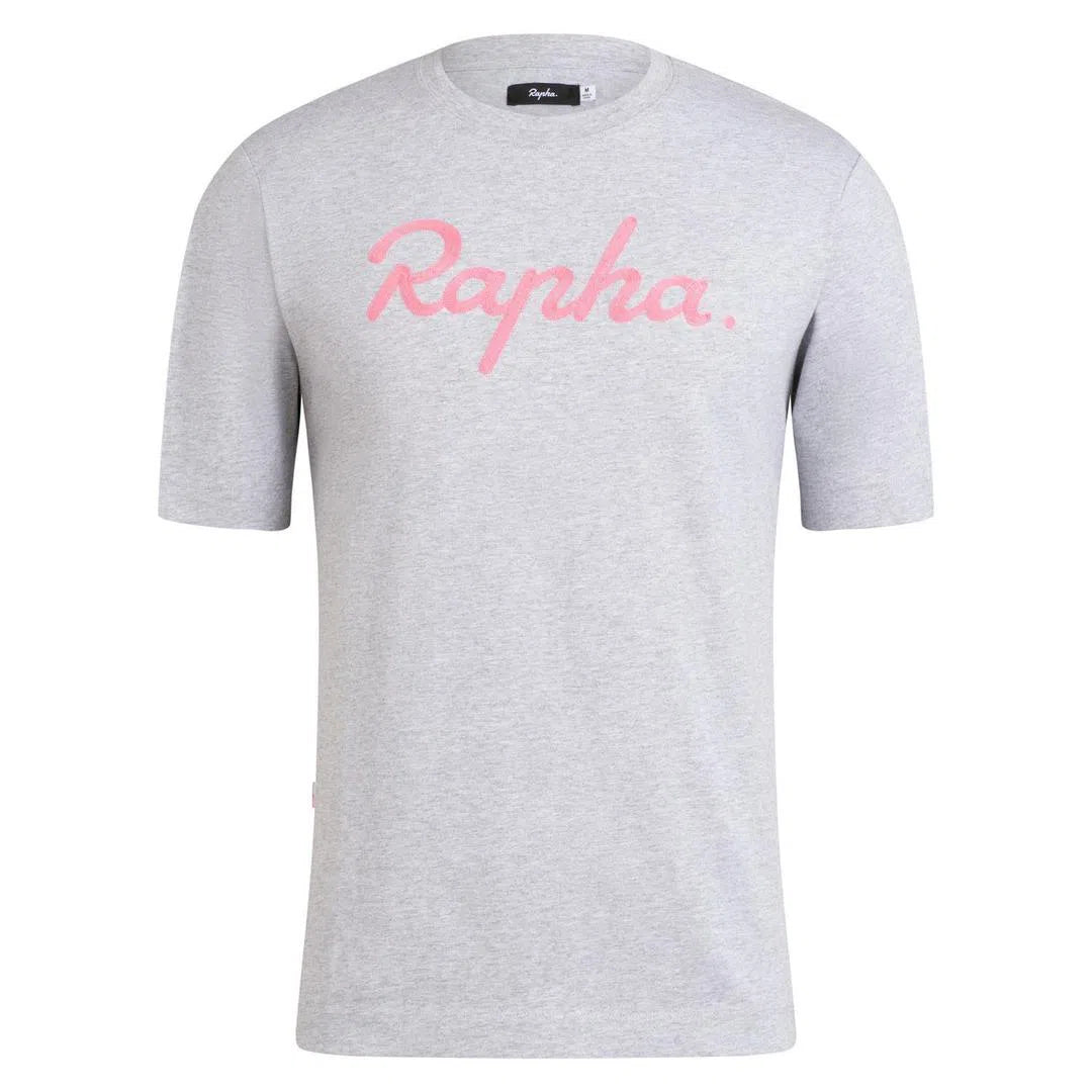 RAPHA Logo Tshirt - Grey/Pink-Velodrom