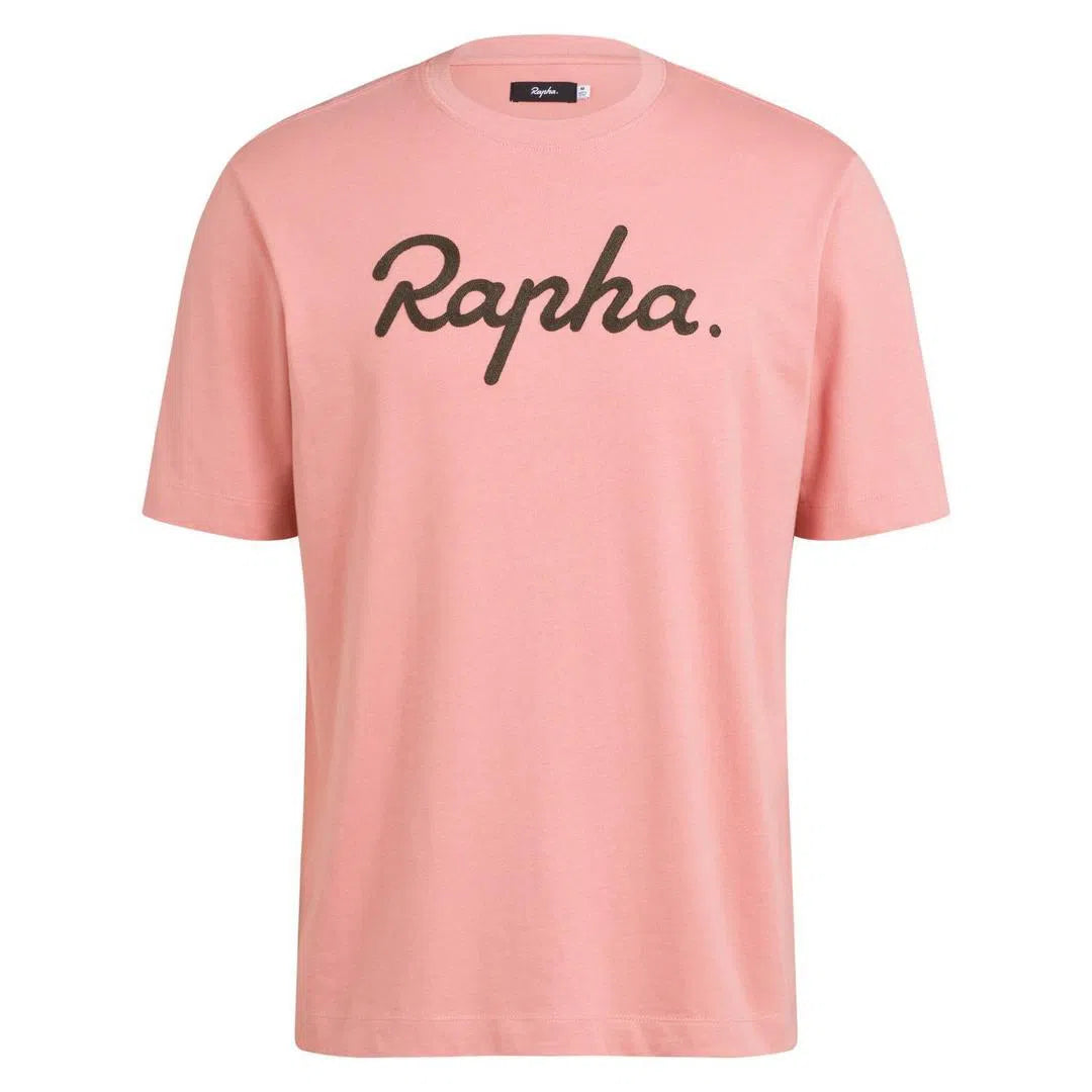 RAPHA Logo Tshirt - Rose/Dark Green-Velodrom