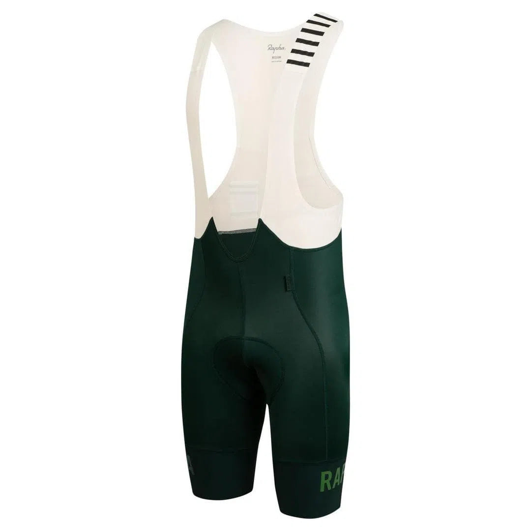 RAPHA Pro Team Bib Shorts II Regular - SBC Dark Green/Off-White-Velodrom