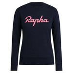 RAPHA women Logo Sweatshirt - Navy/High-Vis Pink Default Velodrom Barcelona