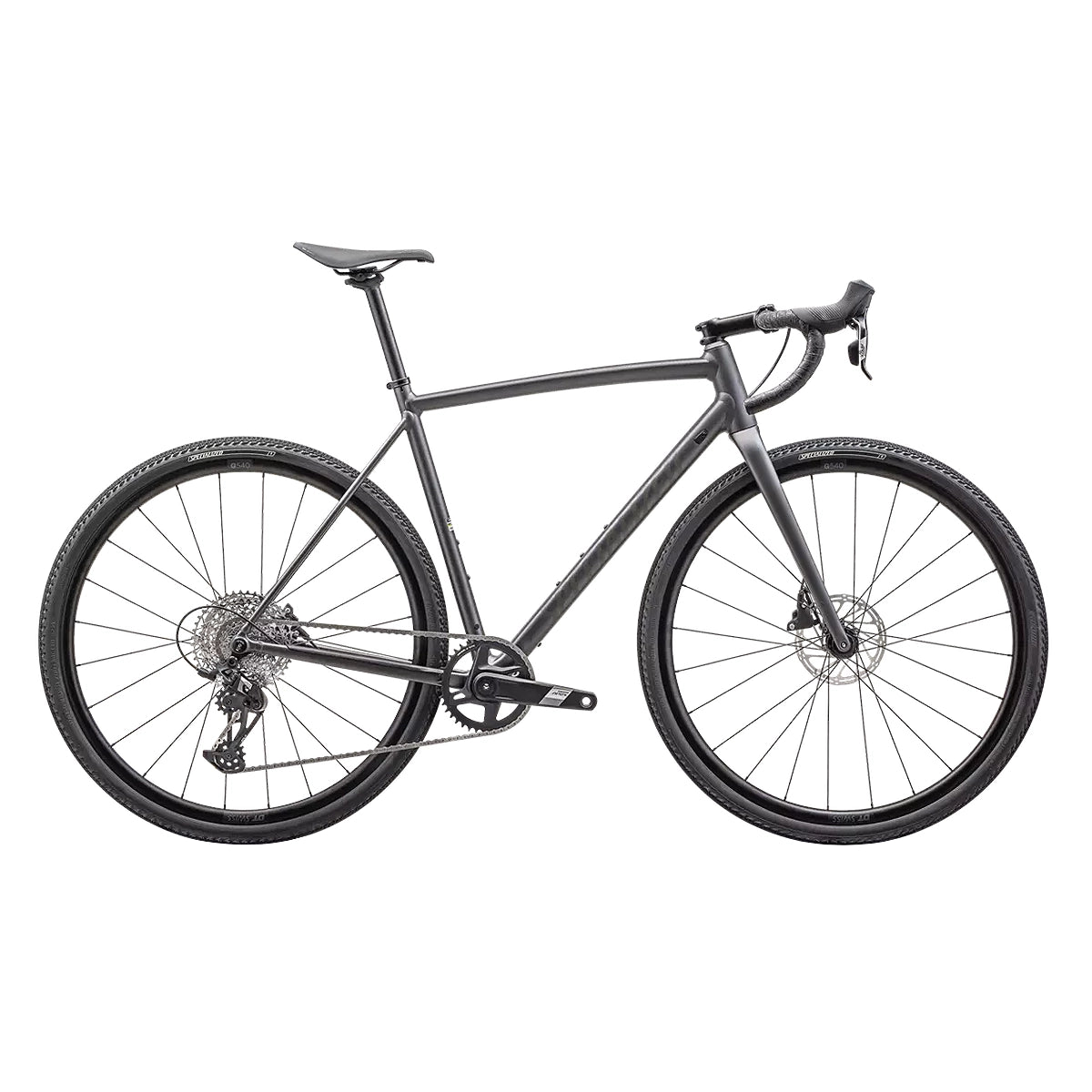 swiss gravel bike Specialized CRUX DSW 2025 Gravel Bike - Satin Smoke / Oak Green