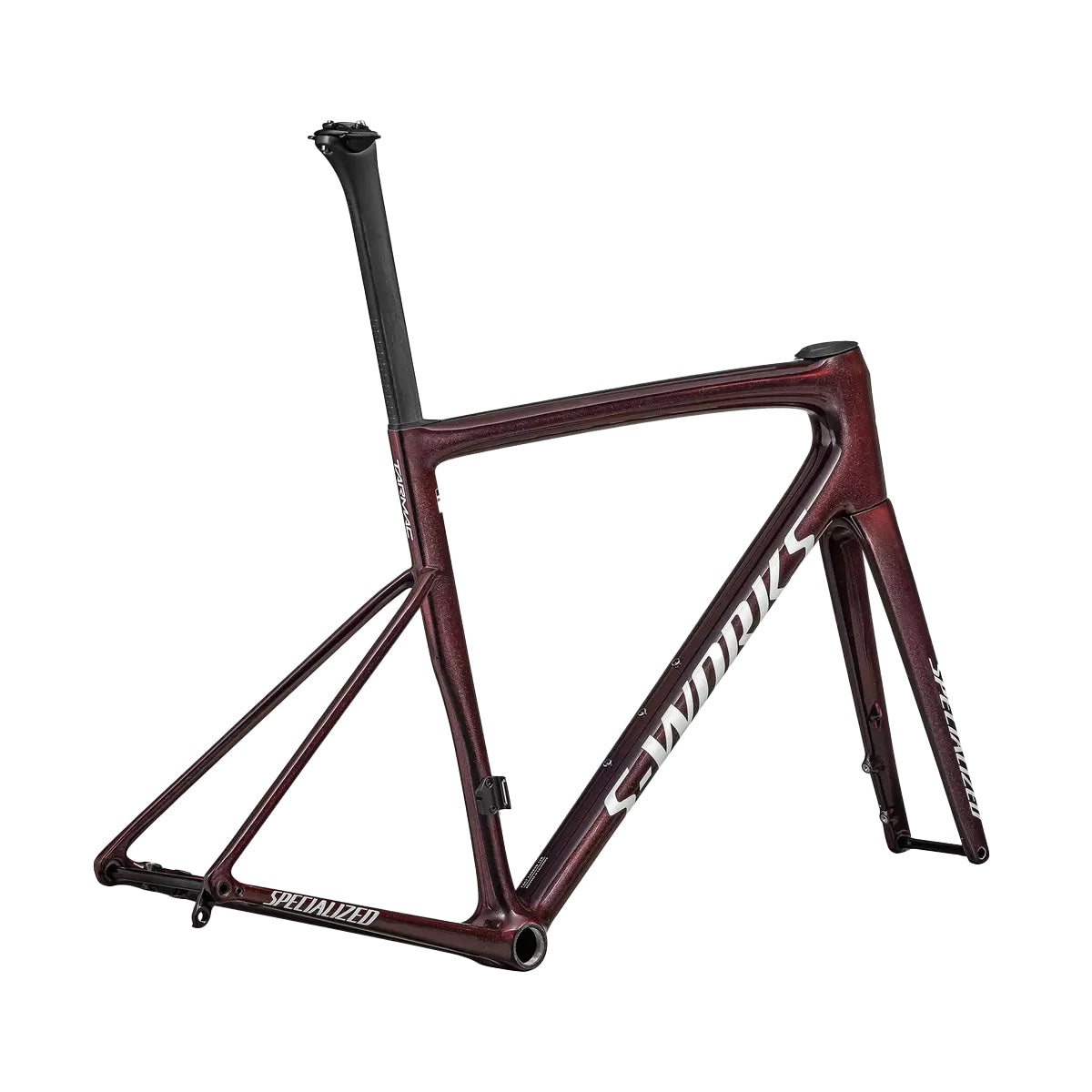 SPECIALIZED SWORKS Tarmac SL8 2025 Frameset - Gloss Solidity/Red To Black Pearl/Metallic White Silver