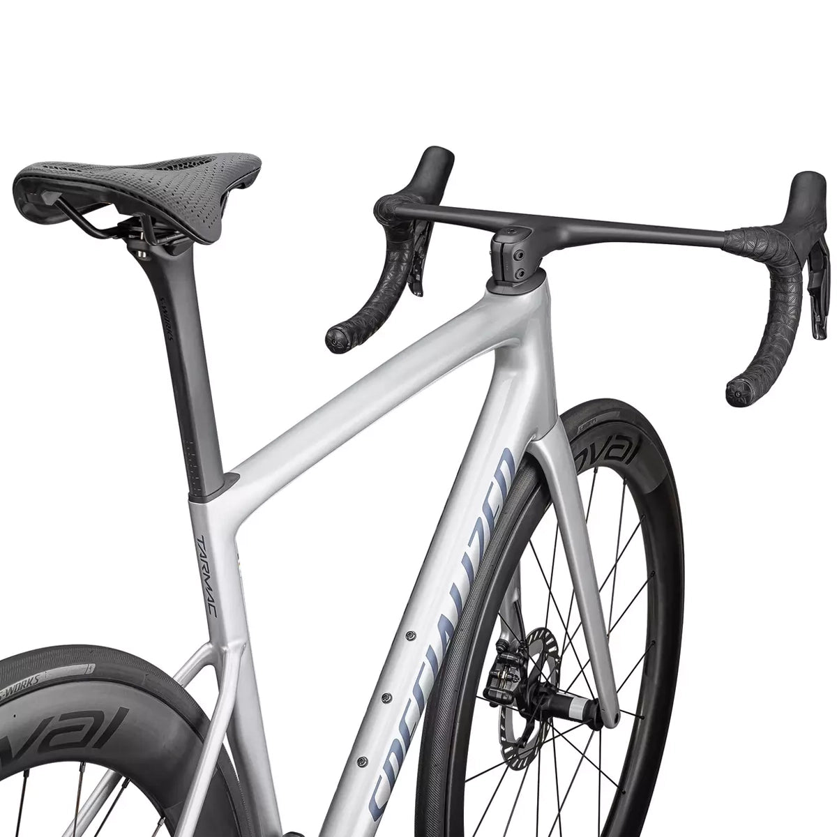 SPECIALIZED Tarmac SL8 Pro 2025 Shimano Ultegra DI2 Road Bike - Gloss Liquid Silver/Satin Blue Pearl Over Black Liquid Metal