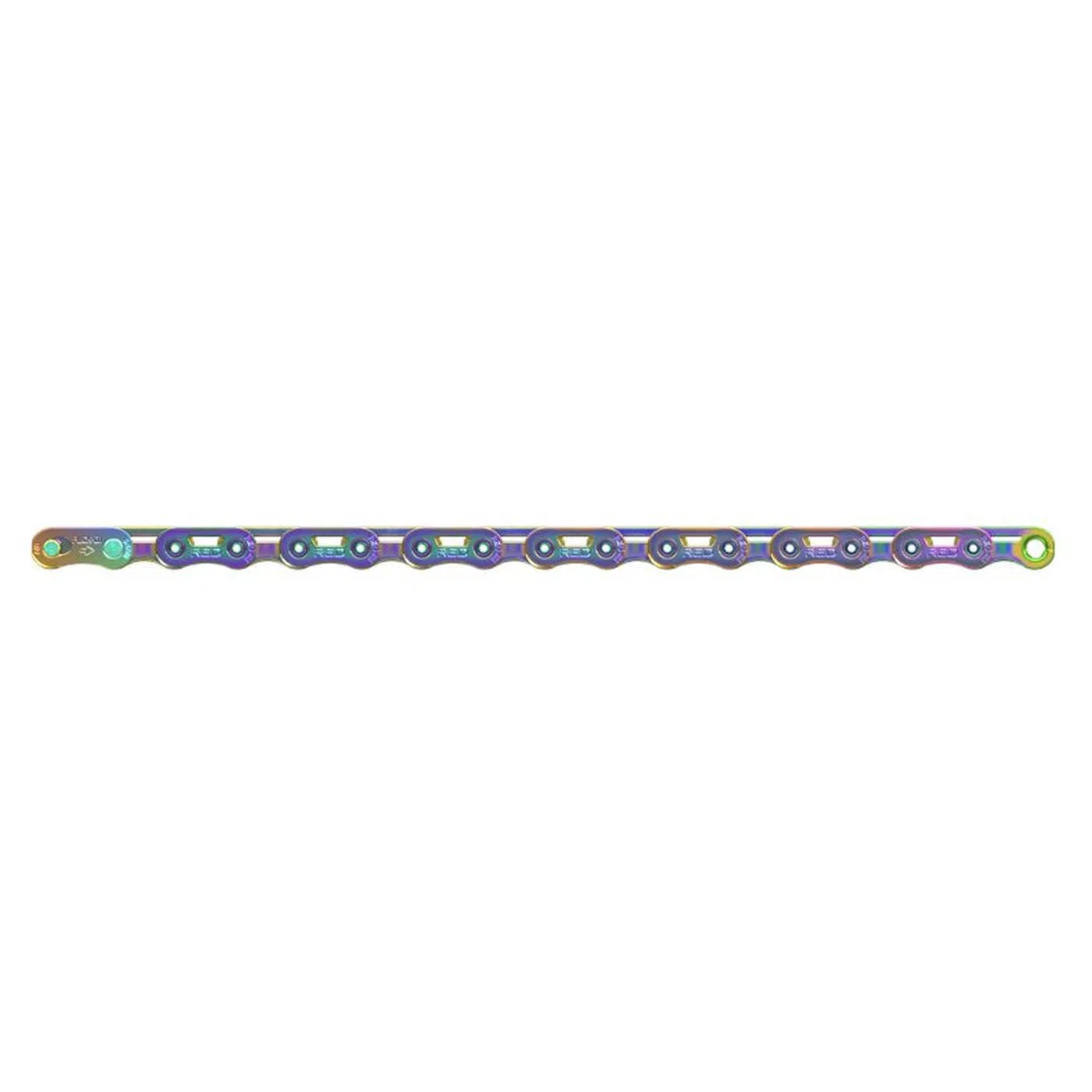SRAM RED E1 Chain Flattop Powerlock - Rainbow-Chains-710845908255