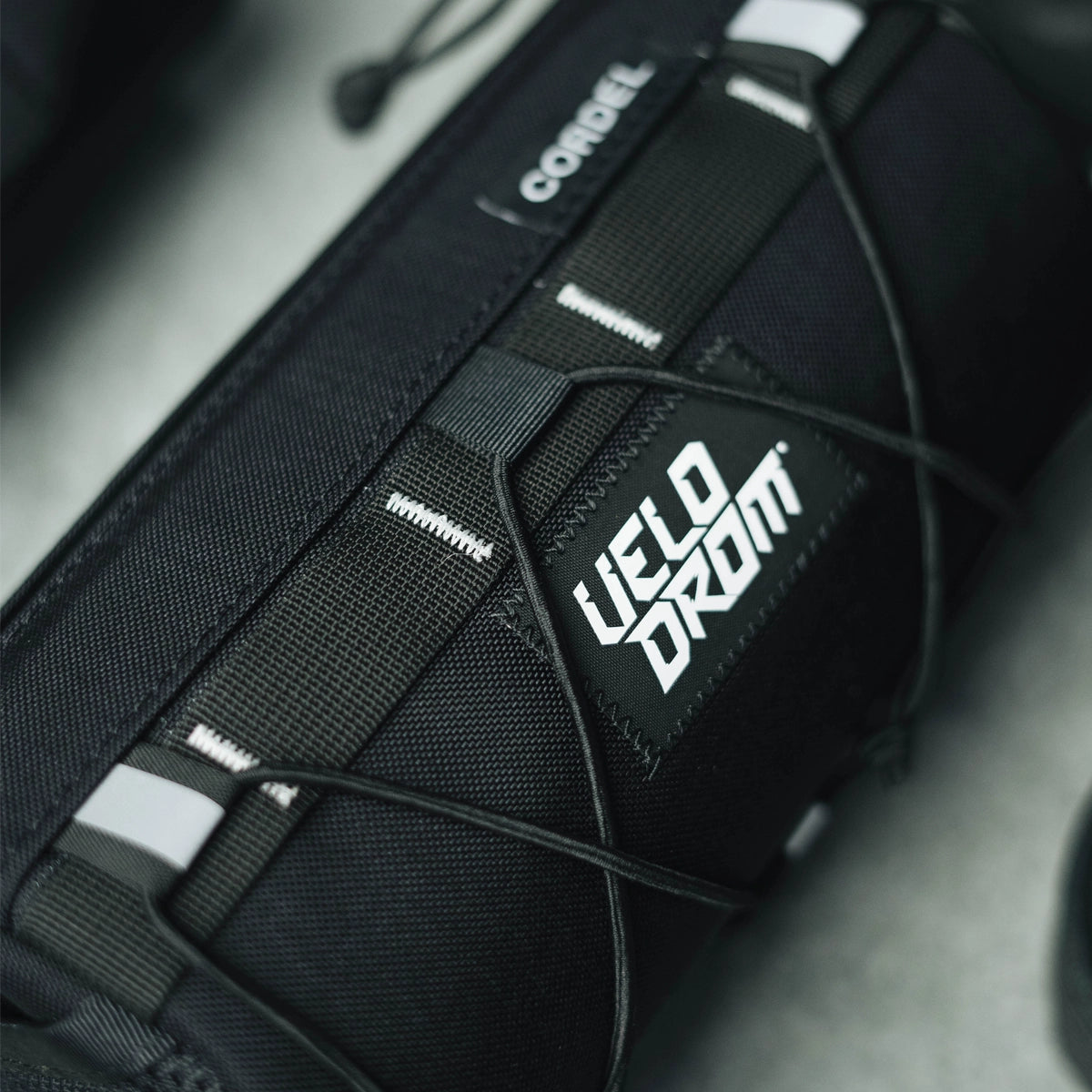 VELODROM by Cordel Durum Handlebar Bag - Heavy Graphic Black-Handlebar Bags-12199241