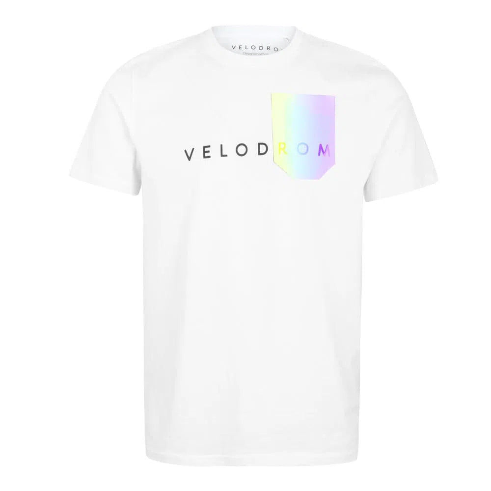 VELODROM Tshirt Pocket Collection - White/Rainbow-T-Shirts-