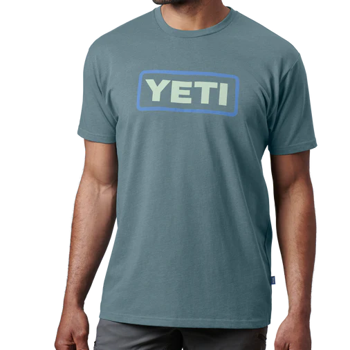 YETI LOGO BADGE PREMIUM SHORT SLEEVE TSHIRT - Indigo-T-Shirts-