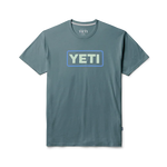 YETI LOGO BADGE PREMIUM SHORT SLEEVE TSHIRT - Indigo-T-Shirts-