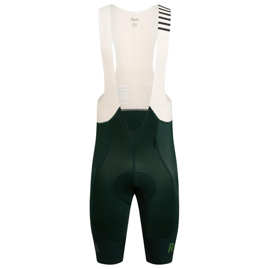 RAPHA Pro Team Bib Shorts II Long - SBC Dark Green/Off White