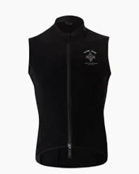black cycling gilet