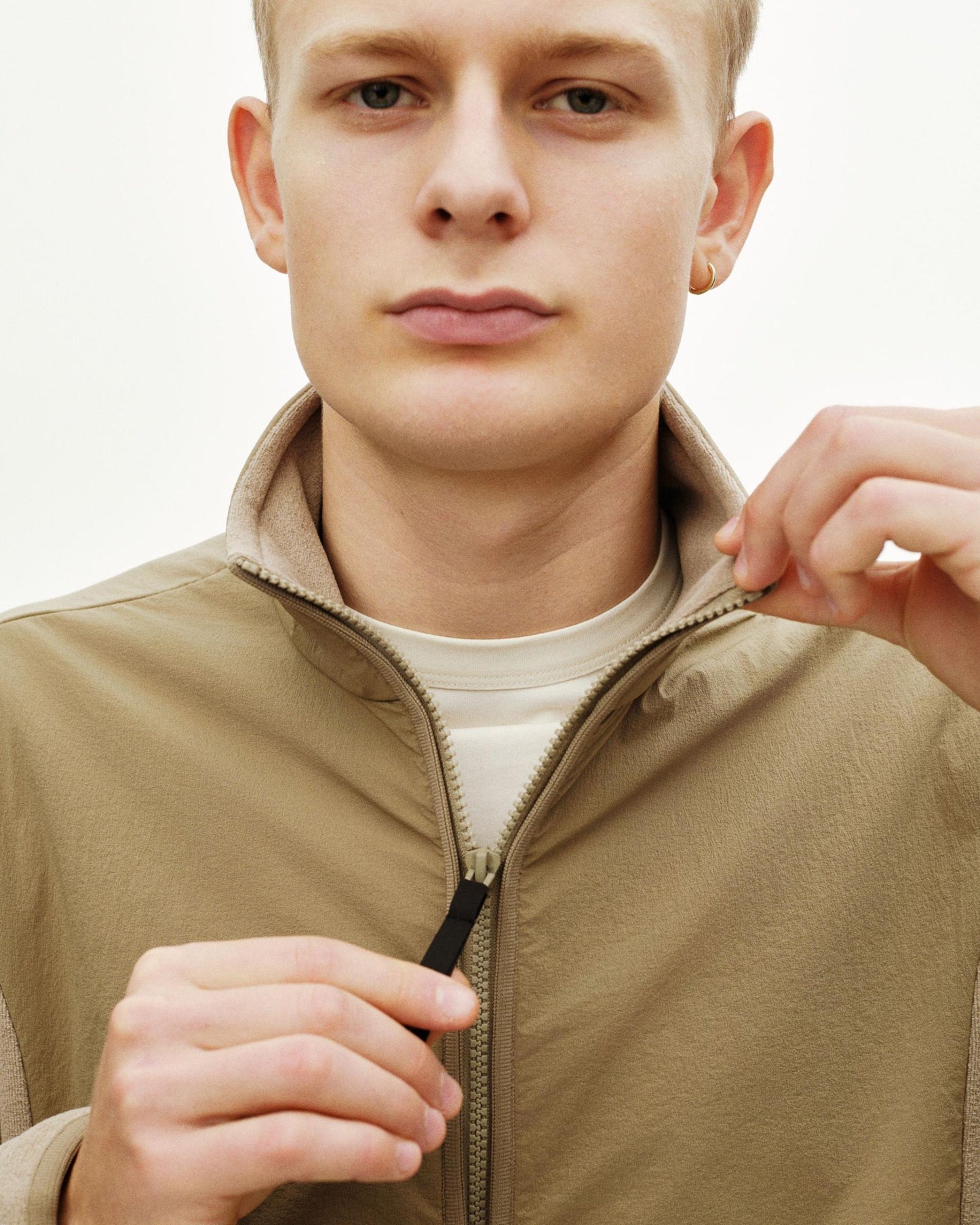 PAS NORMAL STUDIOS Off Race Light Fleece Half Zip - Beige