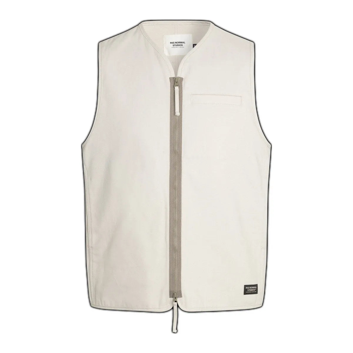 PAS NORMAL STUDIOS Off-Race Cotton Twill Vest - Limestone
