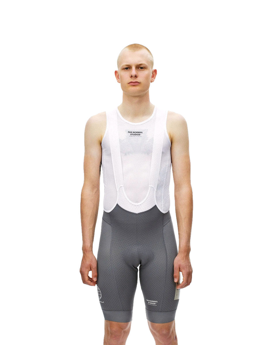 PAS NORMAL STUDIOS Mechanism Logo Bib Shorts -  Medium Grey