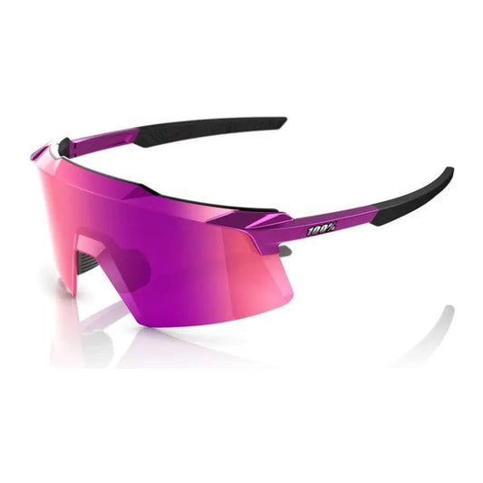 RIDE 100% Aerocraft Sunglasses - Gloss Purple Chrome / Purple Multilayer Mirror Lens