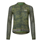 PAS NORMAL STUDIOS Women Essential Light Long Sleeve Jersey - AOP Grain Dark Lime
