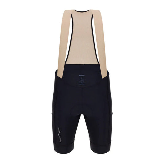 SANTINI WOMEN CARGO BIB SHORTS - BLACK