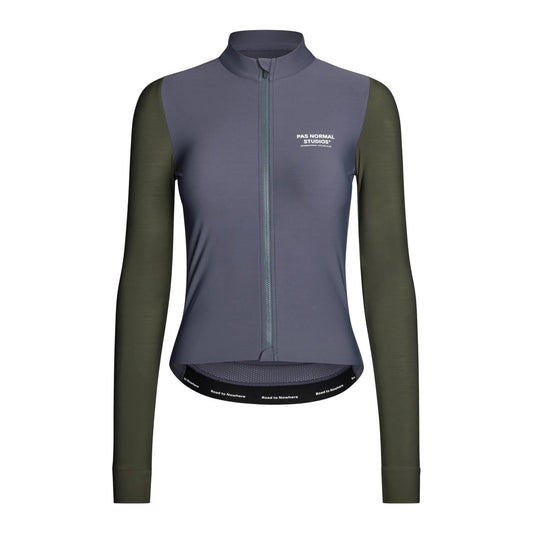 PAS NORMAL STUDIOS Mechanism Women Long Sleeve Jersey - Steel/Dark Olive