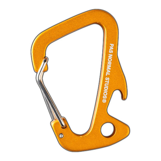 PAS NORMAL STUDIOS Off-Race Branded Carabiner - Ochre
