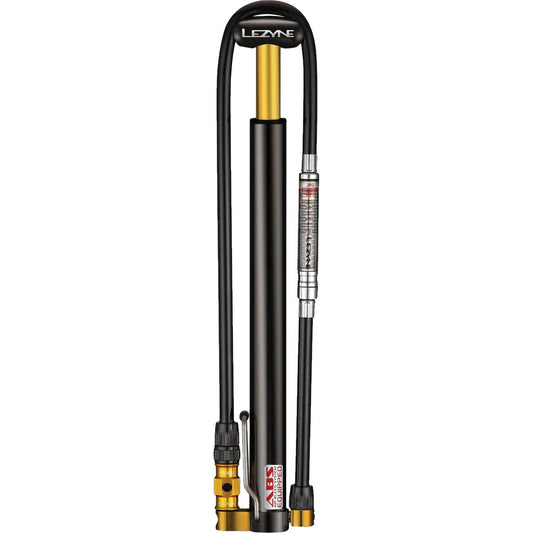 LEZYNE CNC MICRO FLOOR DRIVE DIGITAL HPG MINI PUMP - BLACK/GLOSSY