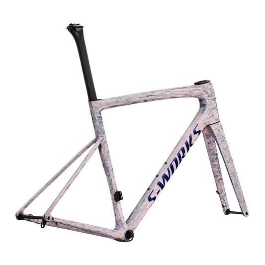 SPECIALIZED Sworks Tarmac SL8 2026 Road Frameset - Gloss Dolomite Metallic / Directional Brush / Blue Majesty Metallic